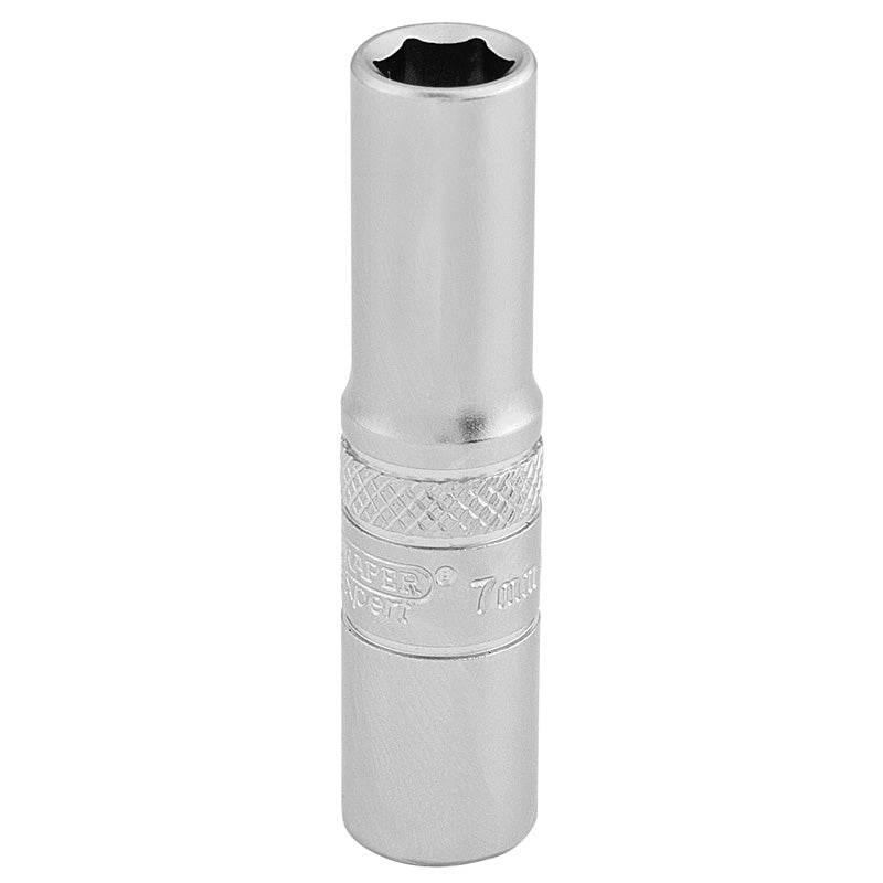 Draper 1/4" Square Drive 6 Point Deep Socket (7mm)