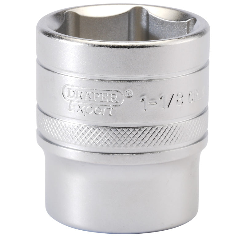 Draper 1/2" Square Drive 6 Point Imperial Socket (1.1/8")