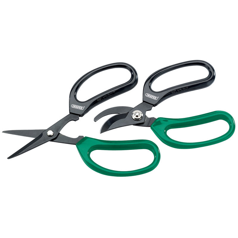 Draper Soft Grip Garden Scissor Set (2 Piece)