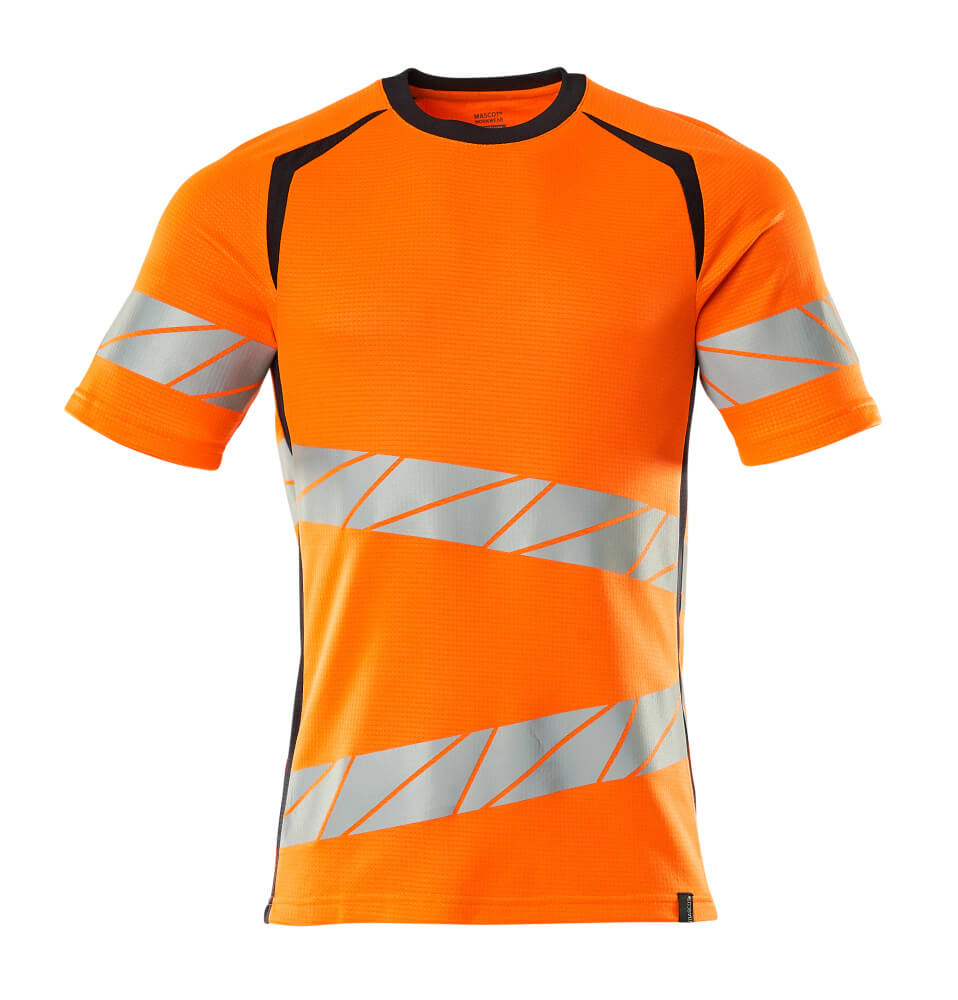 Mascot Accelerate Safe Modern Fit T-shirt #colour_hi-vis-orange-dark-navy