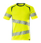 Mascot Accelerate Safe Modern Fit T-shirt #colour_hi-vis-yellow-dark-petroleum