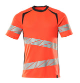 Mascot Accelerate Safe Modern Fit T-shirt #colour_hi-vis-red-dark-navy