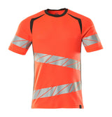 Mascot Accelerate Safe Modern Fit T-shirt #colour_hi-vis-red-dark-anthracite