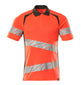 Mascot Accelerate Safe Modern Fit Polo Shirt #colour_hi-vis-red-dark-anthracite