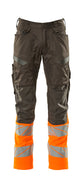 Mascot Accelerate Safe Trousers with Kneepad Pockets - Dark Anthracite/Hi-Vis Orange #colour_dark-anthracite-hi-vis-orange