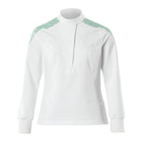 Mascot Food & Care Ladies Fit Ultimate Stretch Smock #colour_white-grass-green