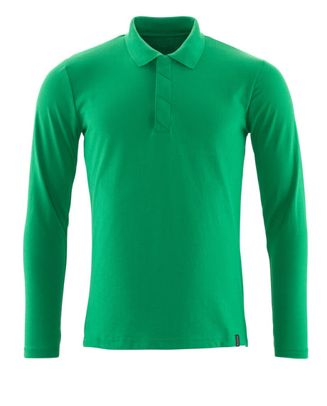Mascot Crossover Long-Sleeved Polo Shirt with ProWash Technology #colour_grass-green