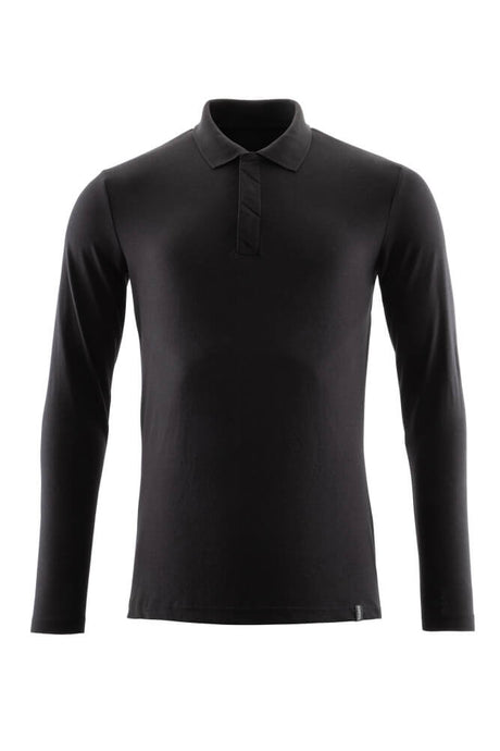 Mascot Crossover Long-Sleeved Polo Shirt with ProWash Technology #colour_deep-black