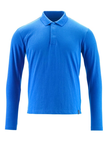 Mascot Crossover Long-Sleeved Polo Shirt with ProWash Technology #colour_azure-blue
