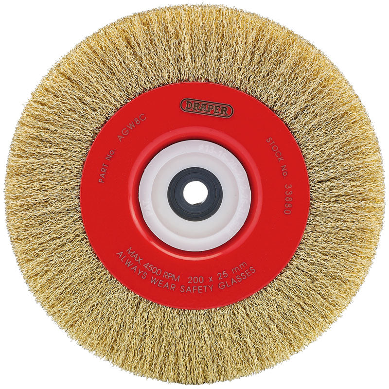 Draper 200 x 25mm Crimped Steel Wire Brushes