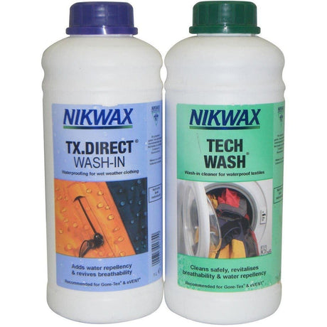 Nikwax Tech Wash/Tx Direct Wash-In Twin Pack
