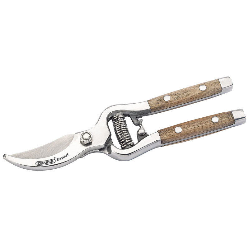 Draper Bypass Secateurs with Ash Handles (210mm)