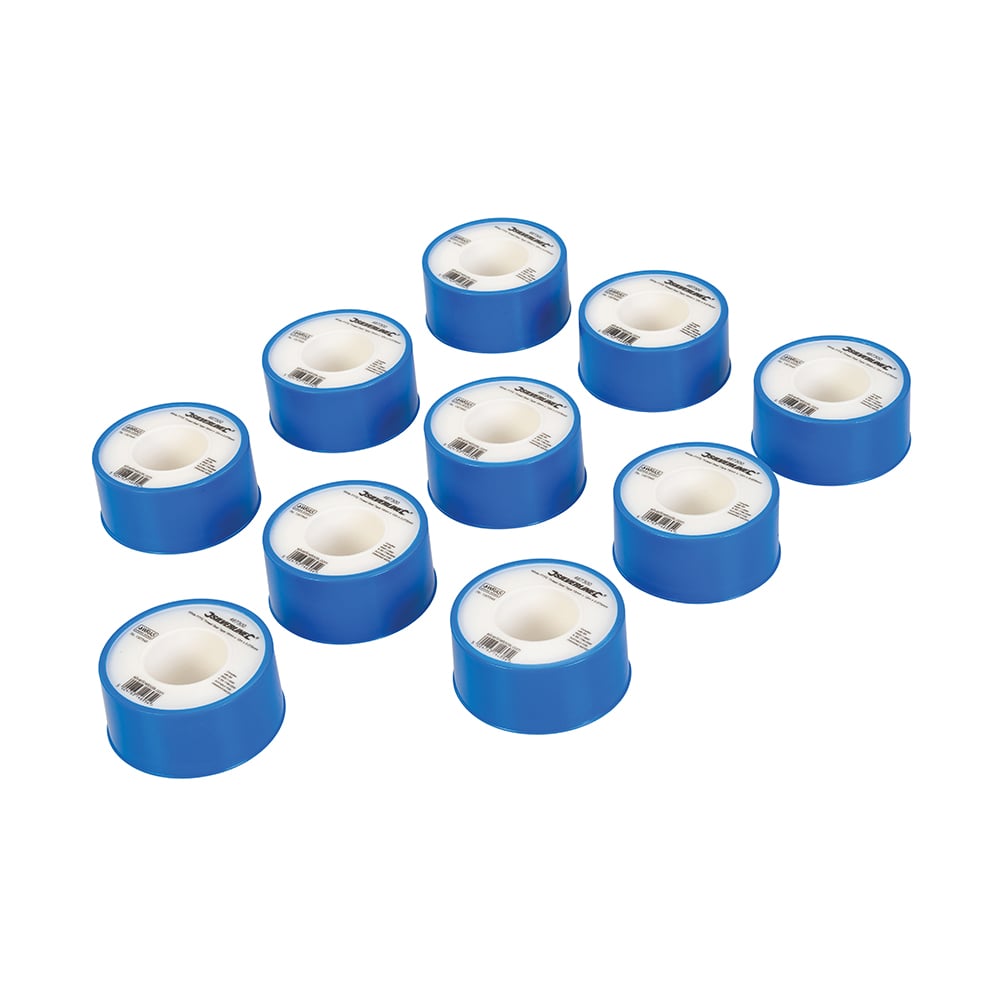 Silverline White PTFE Thread Seal Tape 10Pk