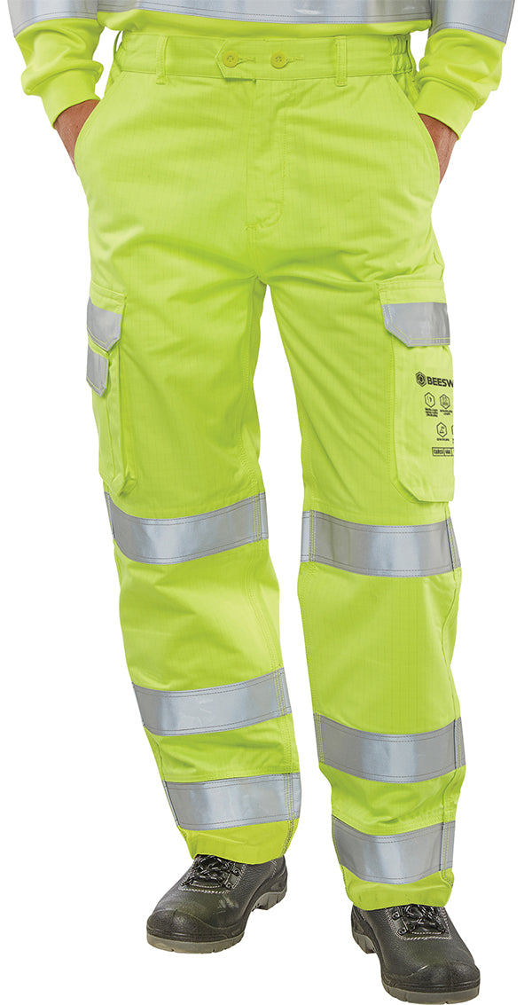 Beeswift Hi-Vis Trousers Saturn Yellow