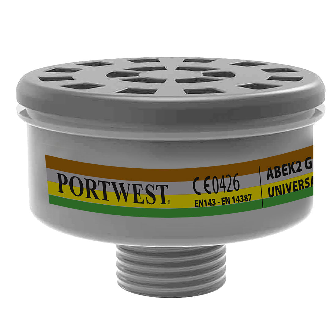 Portwest ABEK2 Gas Filter Universal Thread (Pack of 4)