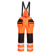 Portwest PW3 Hi-Vis Rain Bib and Brace #colour_orange-black