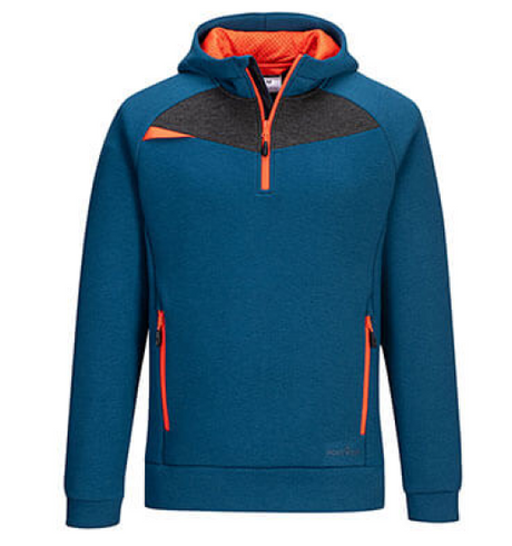 Portwest DX4 Quarter Zip Hoodie #colour_metro-blue